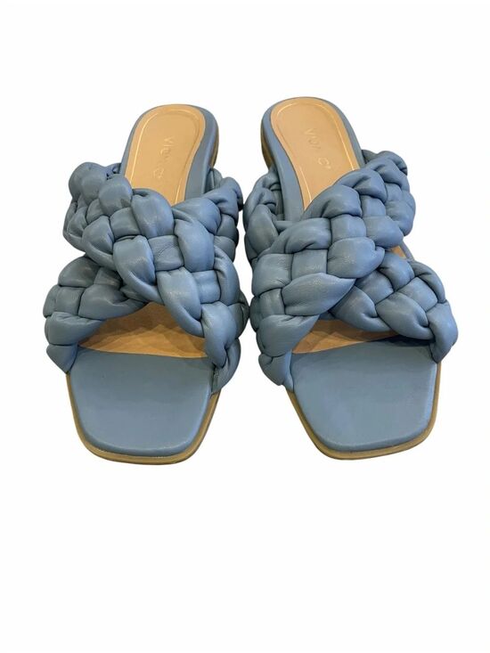 Vionic Shoes - Vionic Braided Slide Sandals in Light Blue
